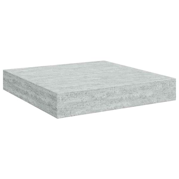 vidaXL Stenska polica betonsko siva 23x23,5x3,8 cm MDF