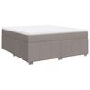 vidaXL Box spring postelja z vzmetnico taupe 180x200 cm blago