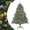 vidaXL Umestno božično drevo Zelena 240 cm PVC, plastika in jeklo