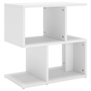 vidaXL Nočna omarica bela 50x30x51,5 cm iverna plo&scaron;ča