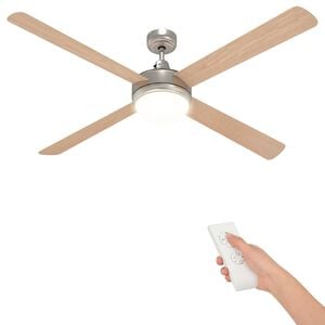 vidaXL Stropni ventilator s svetilko in daljinskim upravljalnikom