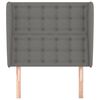 vidaXL Vzglavje z ušesi temno sivo 83x23x118/128 cm blago