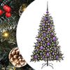 vidaXL Umestno božično drevo Zelena 120 cm PVC, plastika in jeklo