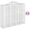 vidaXL Obokane gabion ko&scaron;are 2 kosa 200x50x160/180 cm pocinkano železo