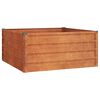 vidaXL Vrtna visoka greda rusty 100x100x45 cm corten jeklo
