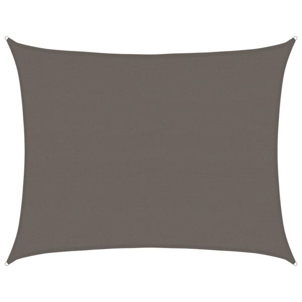 vidaXL Senčno jadro 160 g/m&sup2; antracitno 6x7 m HDPE