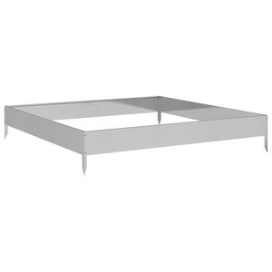 vidaXL Vrtna visoka greda 100x100x18,5 cm pocinkano jeklo