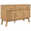 vidaXL Komoda OLDEN rjava 114x43x73,5 cm trdna borovina