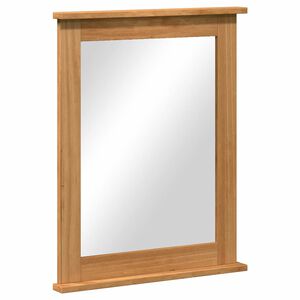 vidaXL Ogledalo VIGO Medeno rjava 55,5 x 5 x 70 cm Trdna borovina