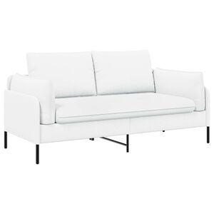 vidaXL Kavč za 2 osebi Bela 188 x 81 x 89 cm Blago