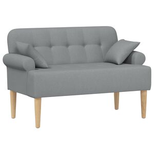 vidaXL Dvojnica s gumbi Svetlo siva 120 x 65 x 79 cm Blago