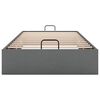 vidaXL Otomanski posteljni okvir brez vzmetnice siv 100x200 cm blago