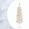 vidaXL Umetno ozko božično drevesce z božično kroglico 150 cm 150 LED