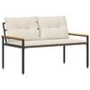 vidaXL Zunanja klop 2 -Seater 116 x 67,5 x 72 cm poli ratan