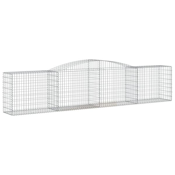 vidaXL Obokane gabion košare 5 kosov 400x50x80/100 cm cinkano železo