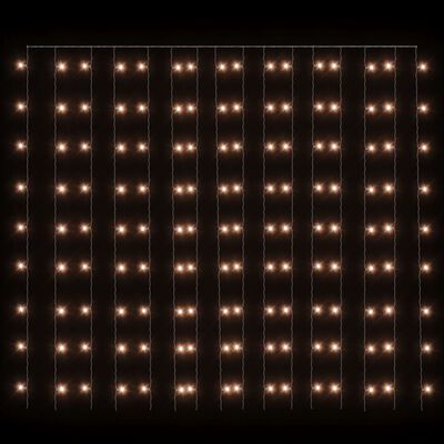 vidaXL LED svetlobna zavesa 3x3 m 300 LED lučk toplo bela 8 funkcij