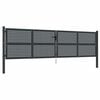 vidaXL Vrtna vrata antracit 400x125 cm jeklo