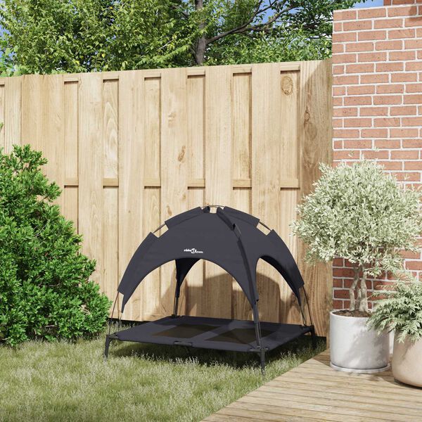 vidaXL Ležišče za psa Črna 92 x 77 x 82,5 cm Jeklo