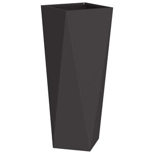 vidaXL Cvetlično korito Črna 30 x 30 x 75 cm Jeklo