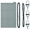 vidaXL Ograjni stebri 13 pcs Zelena Ø32mm 80 cm Pocinkano jeklo