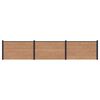 vidaXL Komplet ograj 3 kos 526 x 105 cm WPC in aluminij Rjava