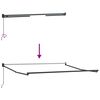vidaXL Retraktilna tenda Bež 350 x 250 cm Poliester in aluminij