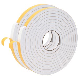 vidaXL Samolepilni pena trak 2 kos Bela 15mm x 5m CR pena