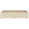 vidaXL Posteljni okvir brez vzmetnice krem 120x190 cm blago
