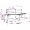 vidaXL Zunanja garnitura za sedenje 2 pcs Naravna 182,5 x 63 x 73 cm