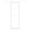 vidaXL Drsna vrata ORKDAL Bela 78 x 232 cm Trden borov les in steklo