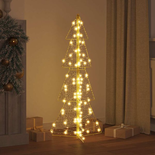 vidaXL Božično drevo med 100 LED Toplo bela 120 cm PET
