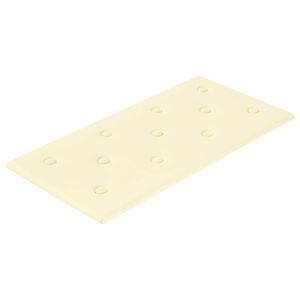 vidaXL Stenska glavna postelja 12 pcs krema 60 x 30 cm Umjetno usnje