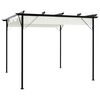 vidaXL Pergola z zložljivo streho kremno bela 3x3 m jeklo