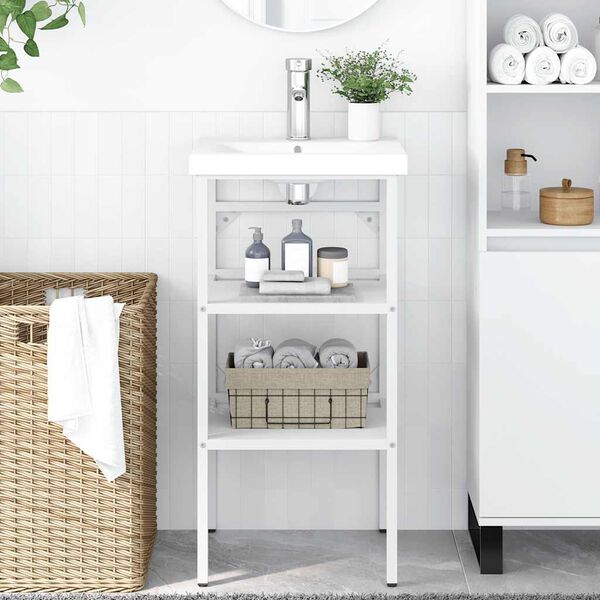 vidaXL Kopalni&scaron;ki regal bel 40x38x83 cm železo