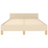 vidaXL Posteljni okvir brez vzmetnice krem 120x190 cm blago