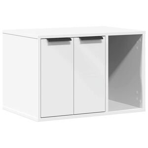 vidaXL Omara za mačje strani&scaron;če bela 60x40x40 cm inženirski les
