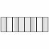 vidaXL Pasja vrata 4 pcs Črna 80 x 100 cm Cinkana jeklena