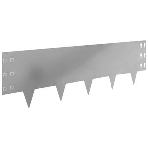 vidaXL Robovi trave 30 kos 100 x 30 cm Jeklo Srebrna