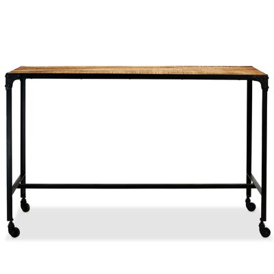 vidaXL Jedilna miza iz trdnega mangovega lesa in jekla 120x60x76 cm