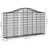 vidaXL Obokane gabion ko&scaron;are 10kosov 200x30x100/120cm pocinkano železo