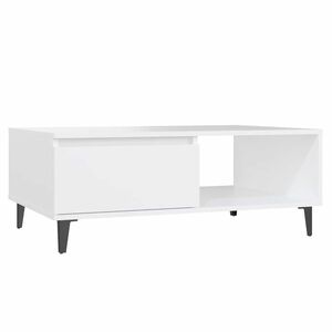 vidaXL Klubska mizica bela 90x60x35 cm iverna plo&scaron;ča