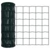 vidaXL Ograja s stebrom Zelena 0,4 x 50 m Jeklo in PVC