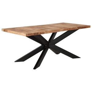 vidaXL Jedilna miza 180x90x76 cm trden mangov les