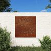 vidaXL Vrtna stenska dekoracija 55x55 cm corten jeklo sonce