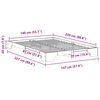 vidaXL Konstrukcija postelje Rjava 140 x 220 cm Masivno borovo les