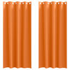vidaXL Zavese za zatemnitev z obroči 2 pcs Svetlo oranžna 225 x 140 cm