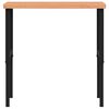 vidaXL Delovna miza 100x60x(73-99,5) cm trdna bukovina pravokotna