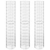 vidaXL Okrogle visoke grede gabion 3 kosi pocinkano jeklo &Oslash;30x150 cm