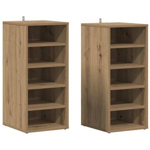 vidaXL Omarica za čevlje 2 kosa artisan hrast 32x35x70 cm inž. les