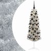 vidaXL Umetno ozko božično drevesce z božično kroglico 150 cm 150 LED